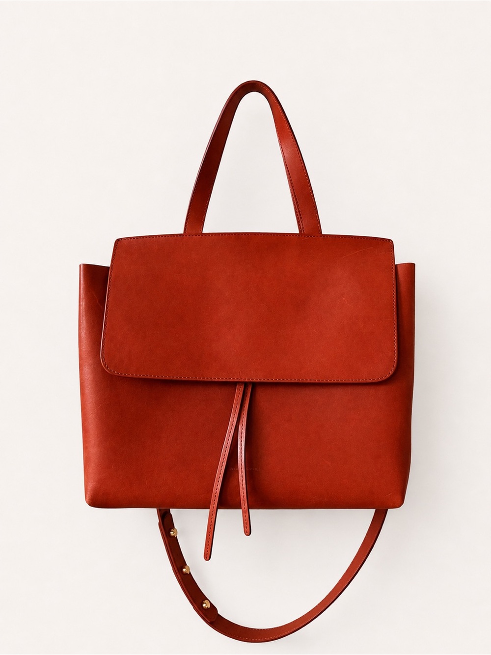 Mansur Gavriel Leather Lady Bag in Caramel Shoulder Bag